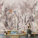 Fresque papier peint jungle