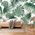 Papier peint tropical grandes feuilles