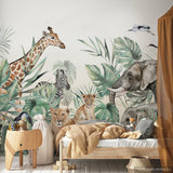 Papier peint animaux jungle enfant