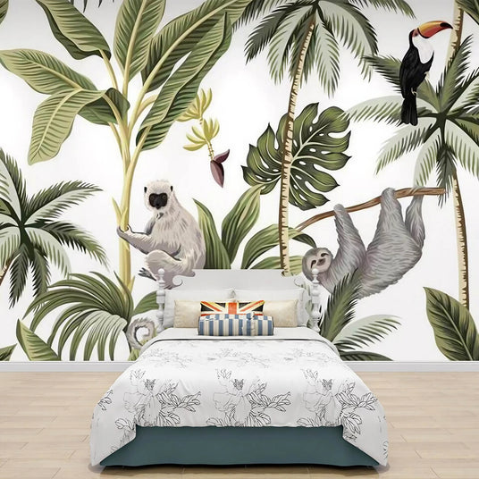 Papier peint animaux jungle enfant