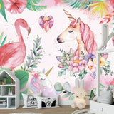 Papier peint chambre enfant licorne