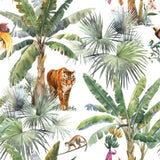 Papier peint jungle avec animaux