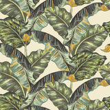 Motif végétal feuilles vertes ambiance tropicale