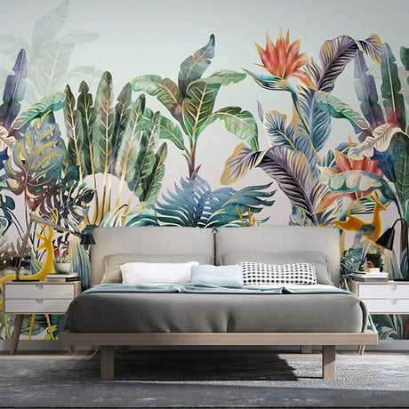 Papier peint jungle fresque