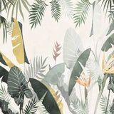 Papier peint nordique plantes tropicales