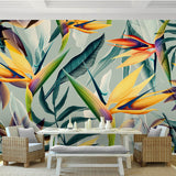 Papier peint tropical multicolore