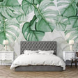 Papier peint tropical vert