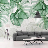 Papier peint tropical vert