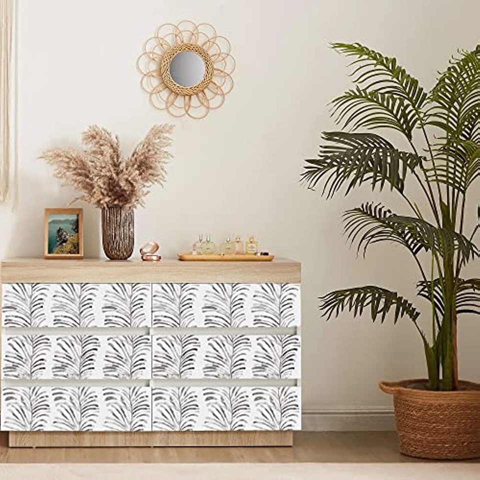 Papier peint motif jungle noir et blanc