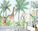 Papier peint panoramique enfant jungle