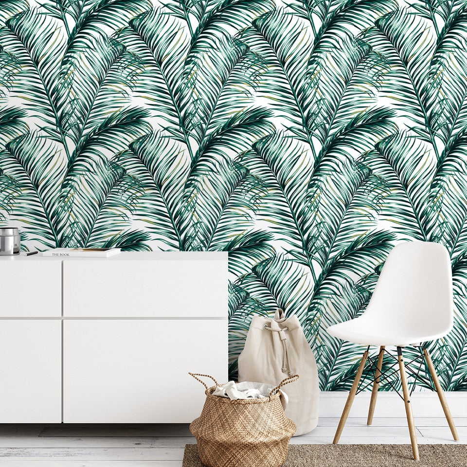 Papier peint tropical feuille