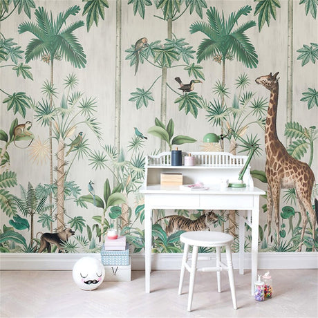 Papier Peint Jungle Avec Animaux